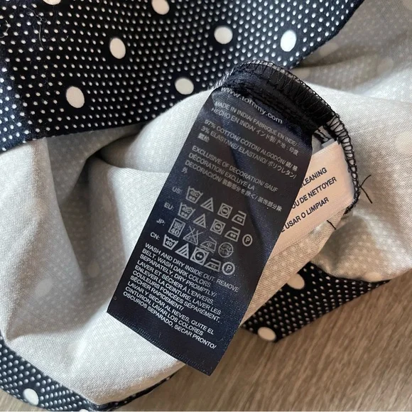 *NWT Tommy Hilfiger Belted Navy Dotted Sheath Dress - Picture 9 of 9